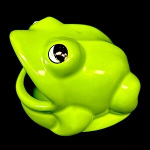 Vintage ceramic big mouth ceramic green frog sink sponge /scrubby holder